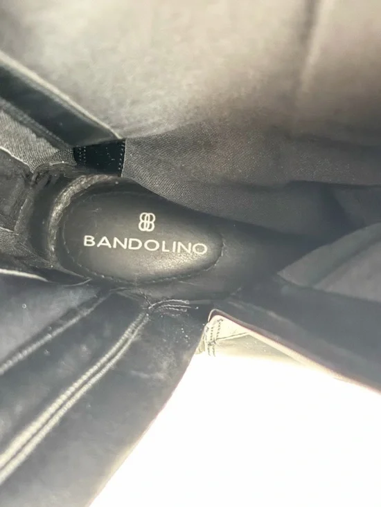 Bandolino Black Knee High Riding Boots Womens 6 Leather Buckle Zip Classic - Picture 6 of 7